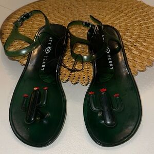 Katy Perry Collections Dark Green Cactus Sandals